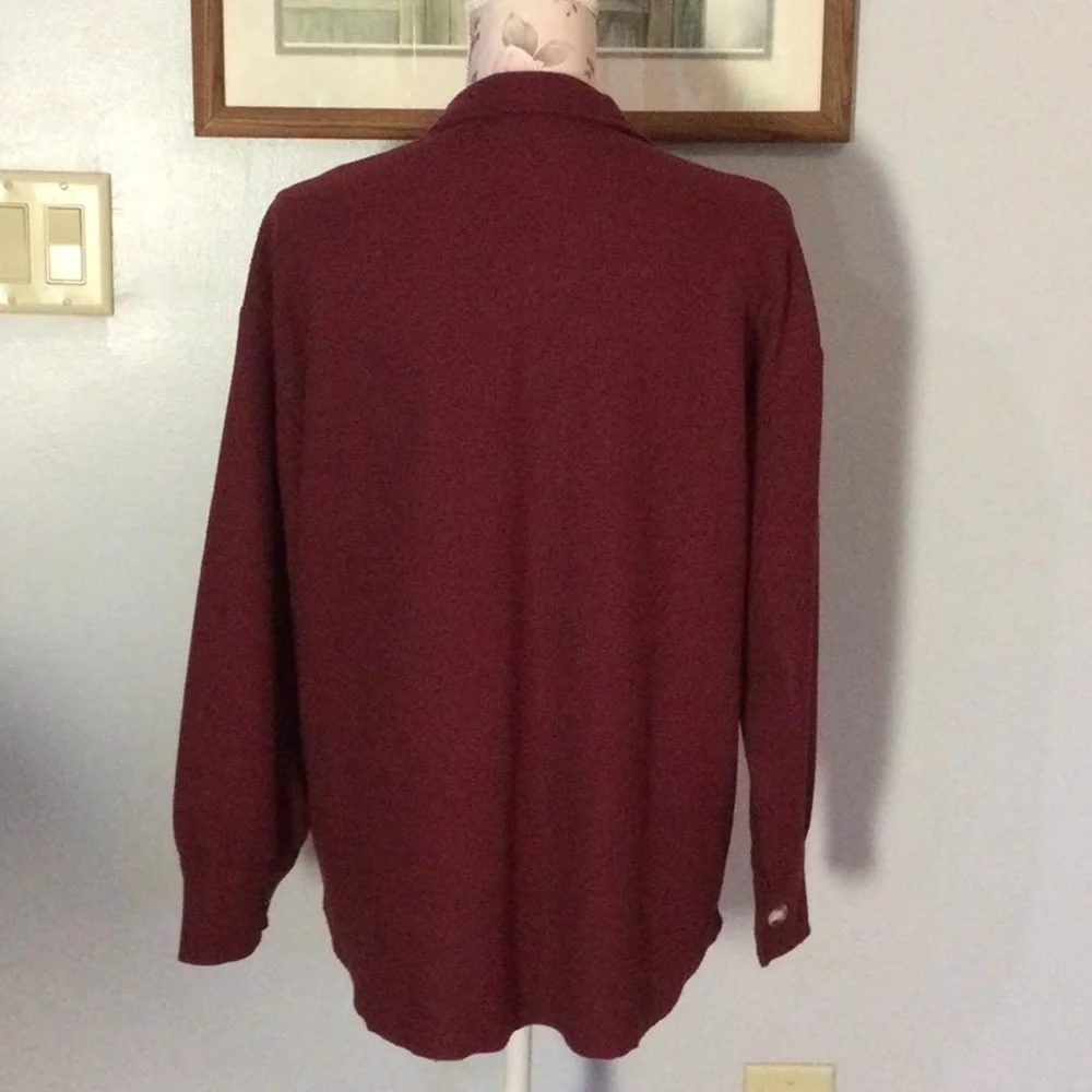 Burgundy Button-Down Shirt - Picture 2 of 10